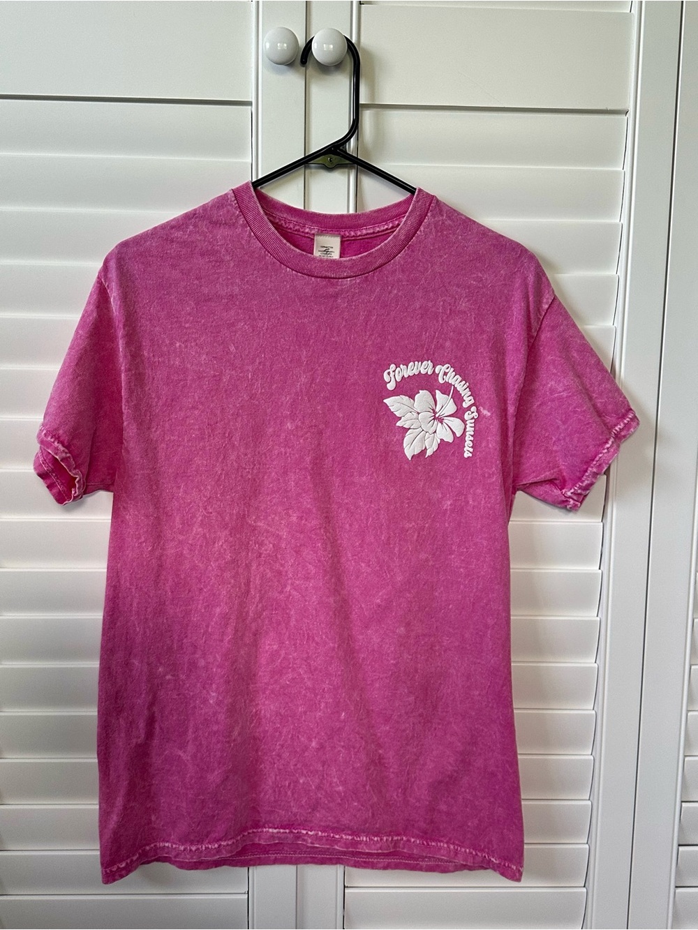 As Revival Pink Graphic Tee with White Floral Logo size xs-s